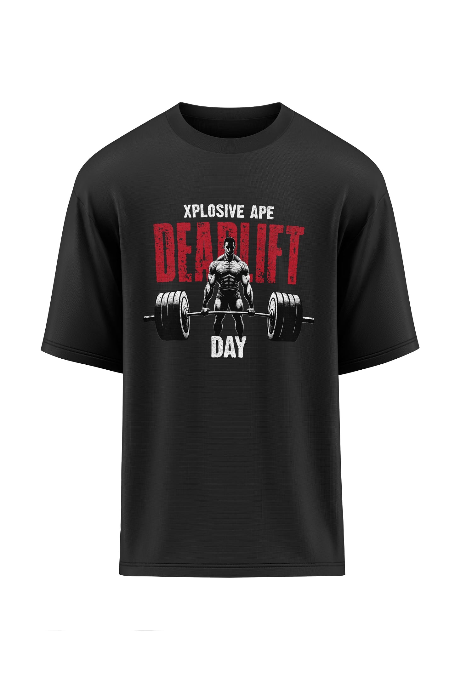 XAPE Deadlift Day Oversized Tee - Black