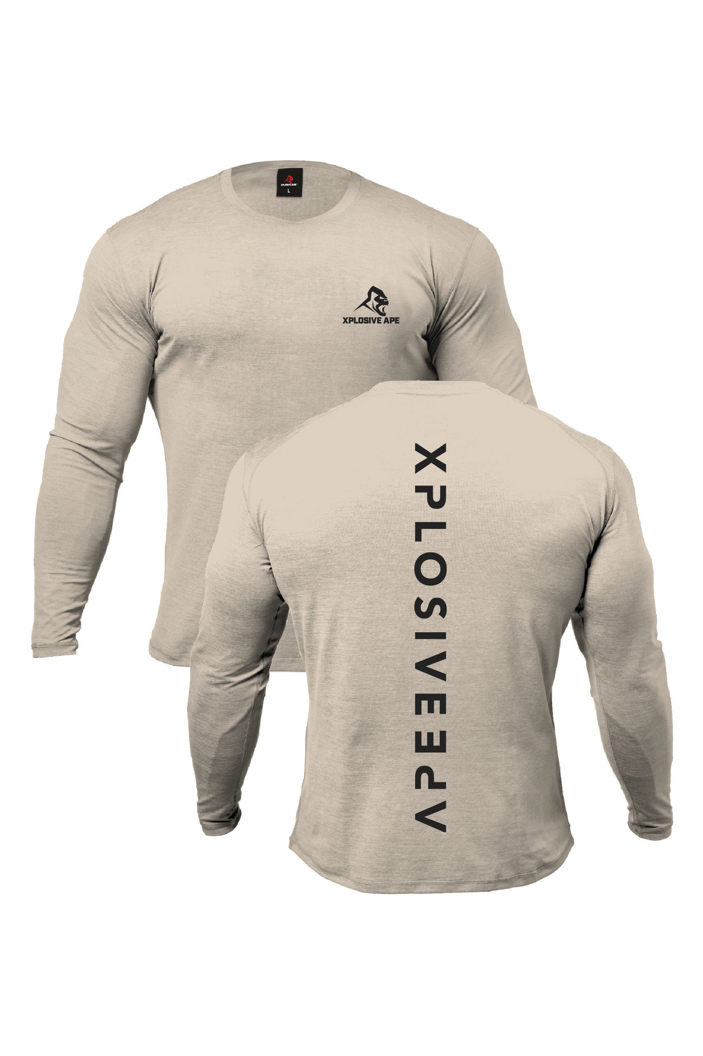 XAPE Futuristic V2 Long Sleeve Tee - Sand