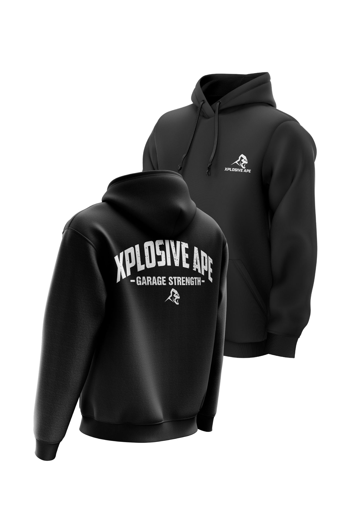 XAPE Garage Strength V2 String Hoodie - Black