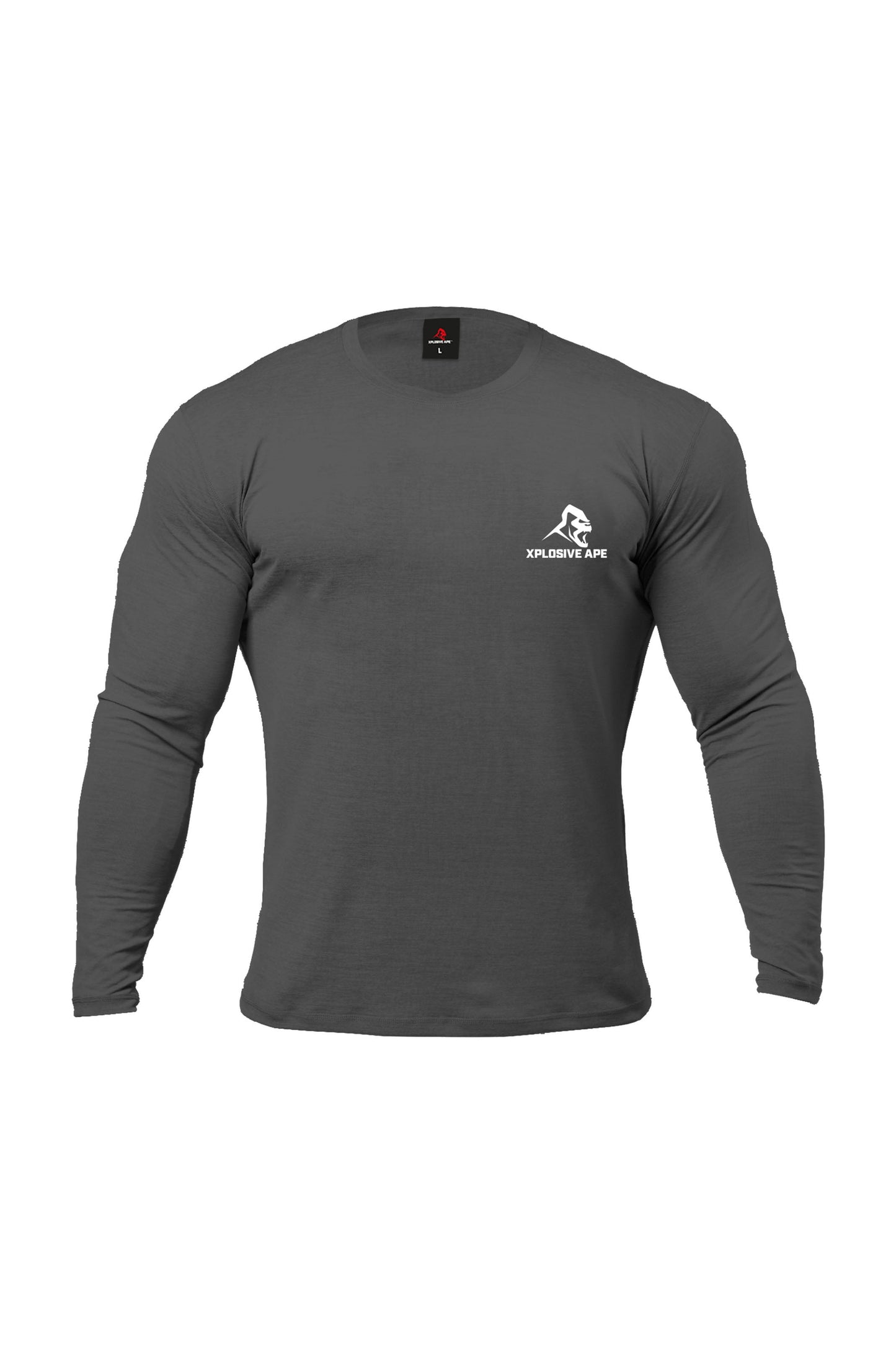XAPE Garage Strength Long Sleeve Tee - Charcoal