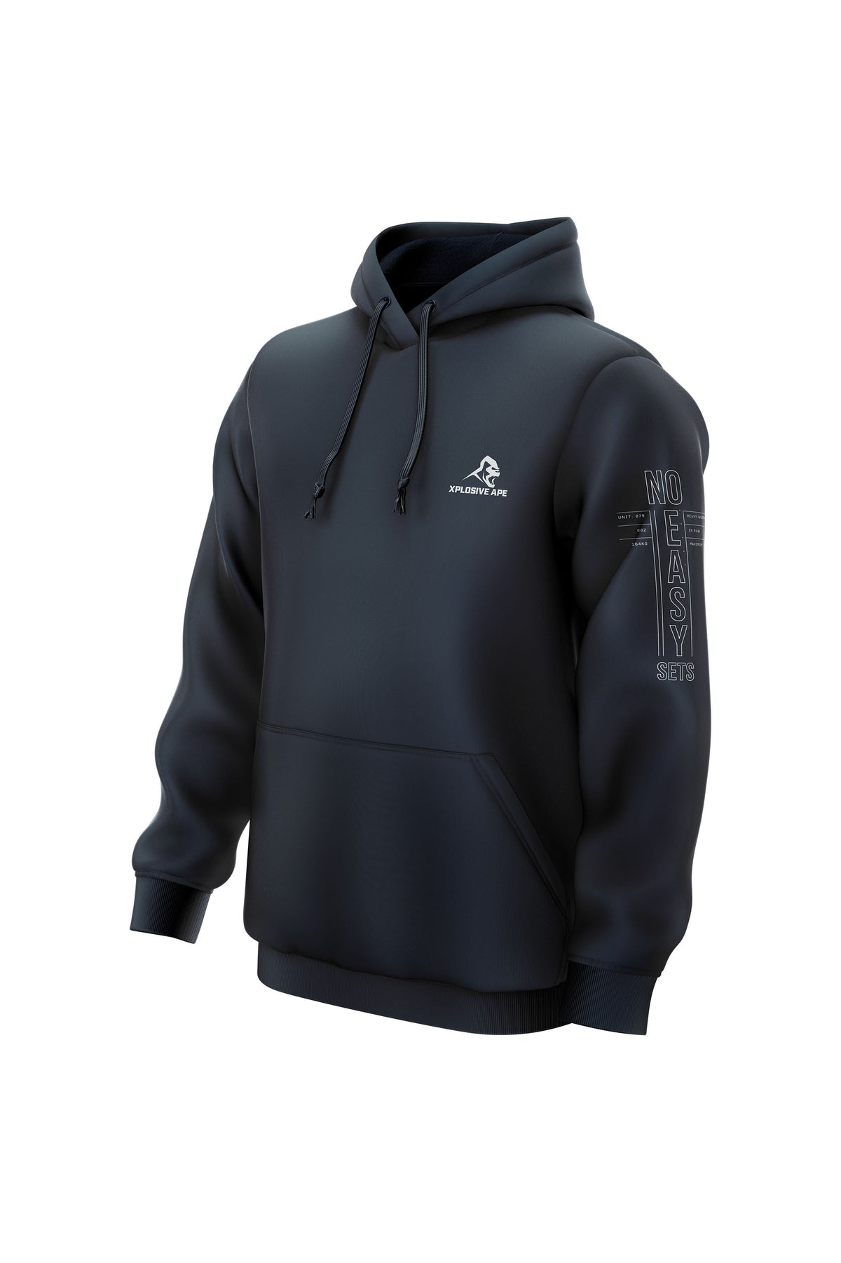 XAPE No Easy Sets String Hoodie - Navy