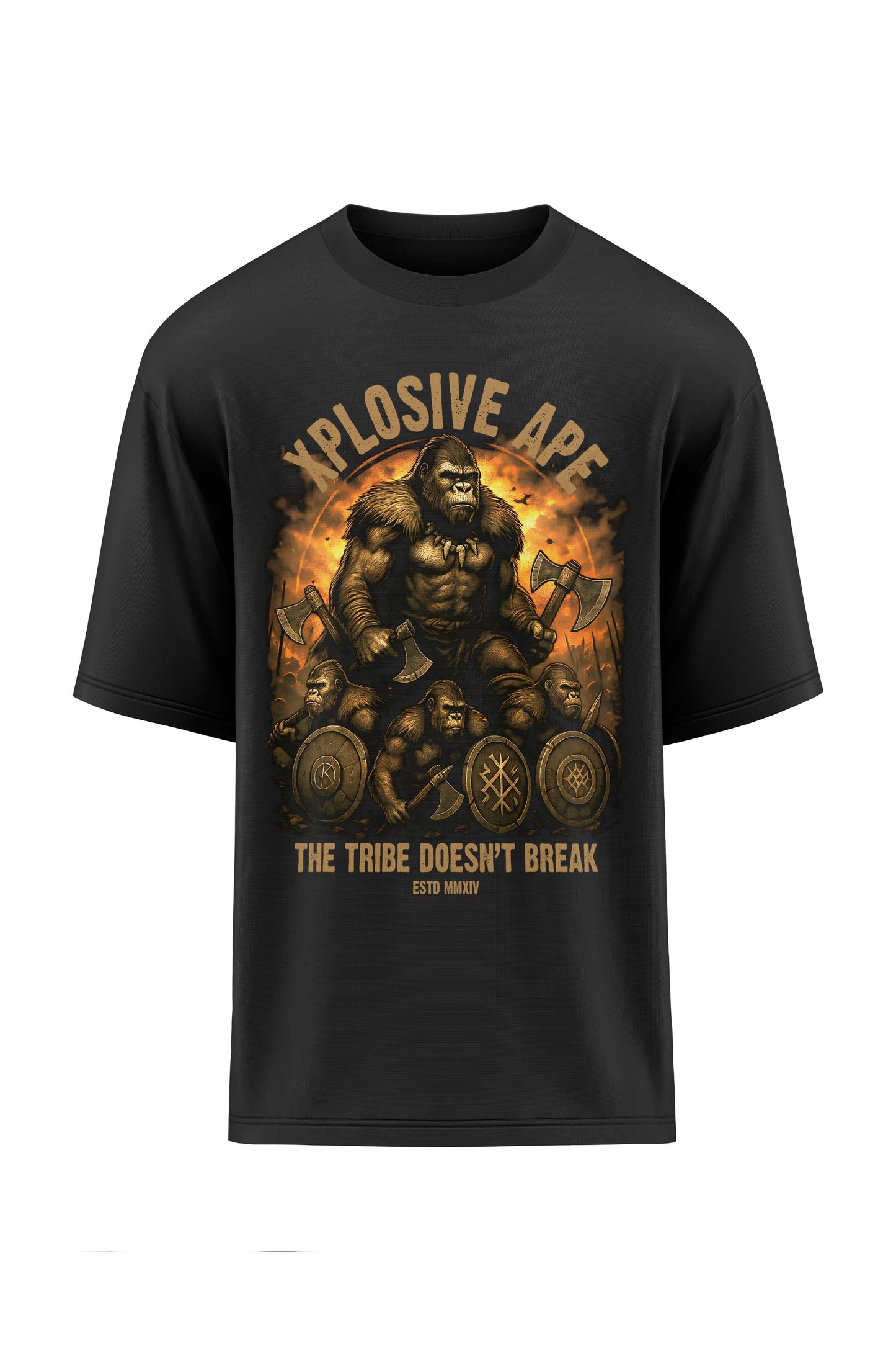 XAPE Tribe Doesn't Break Oversized Tee - Black