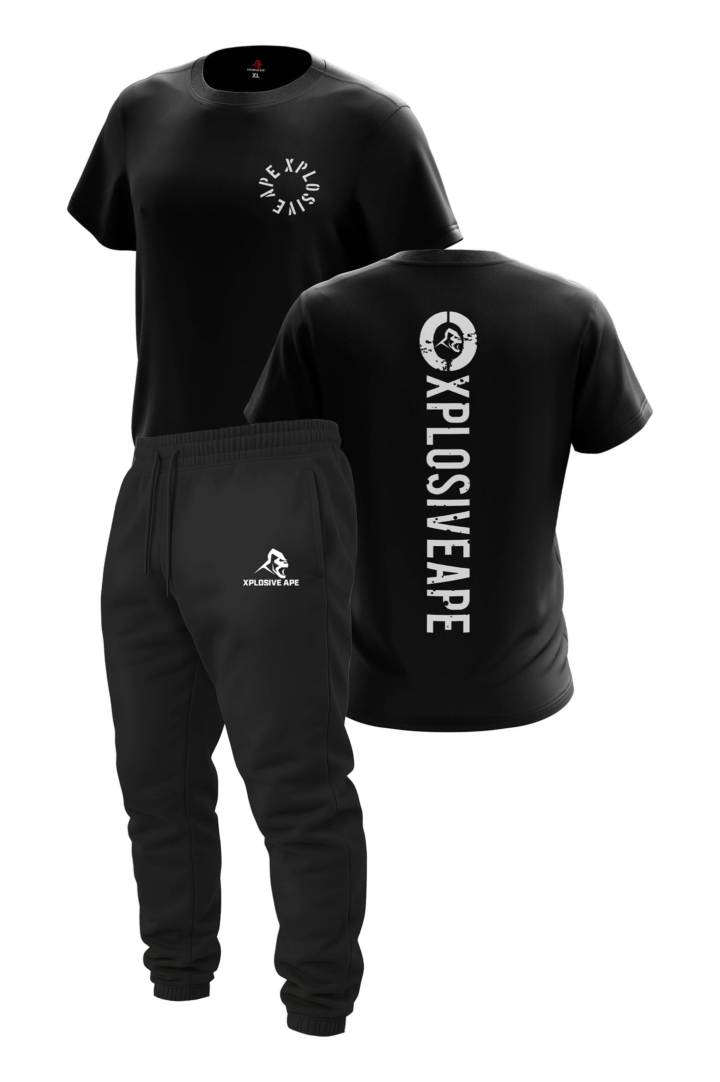 XAPE Impact Tee & Prime Joggers Combo - Black
