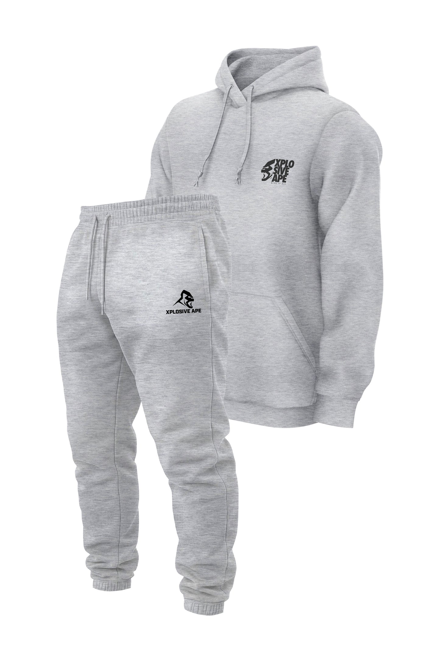 XAPE Ultimate Ape V2 String Hoodie & Prime Logo V2 Joggers - Grey