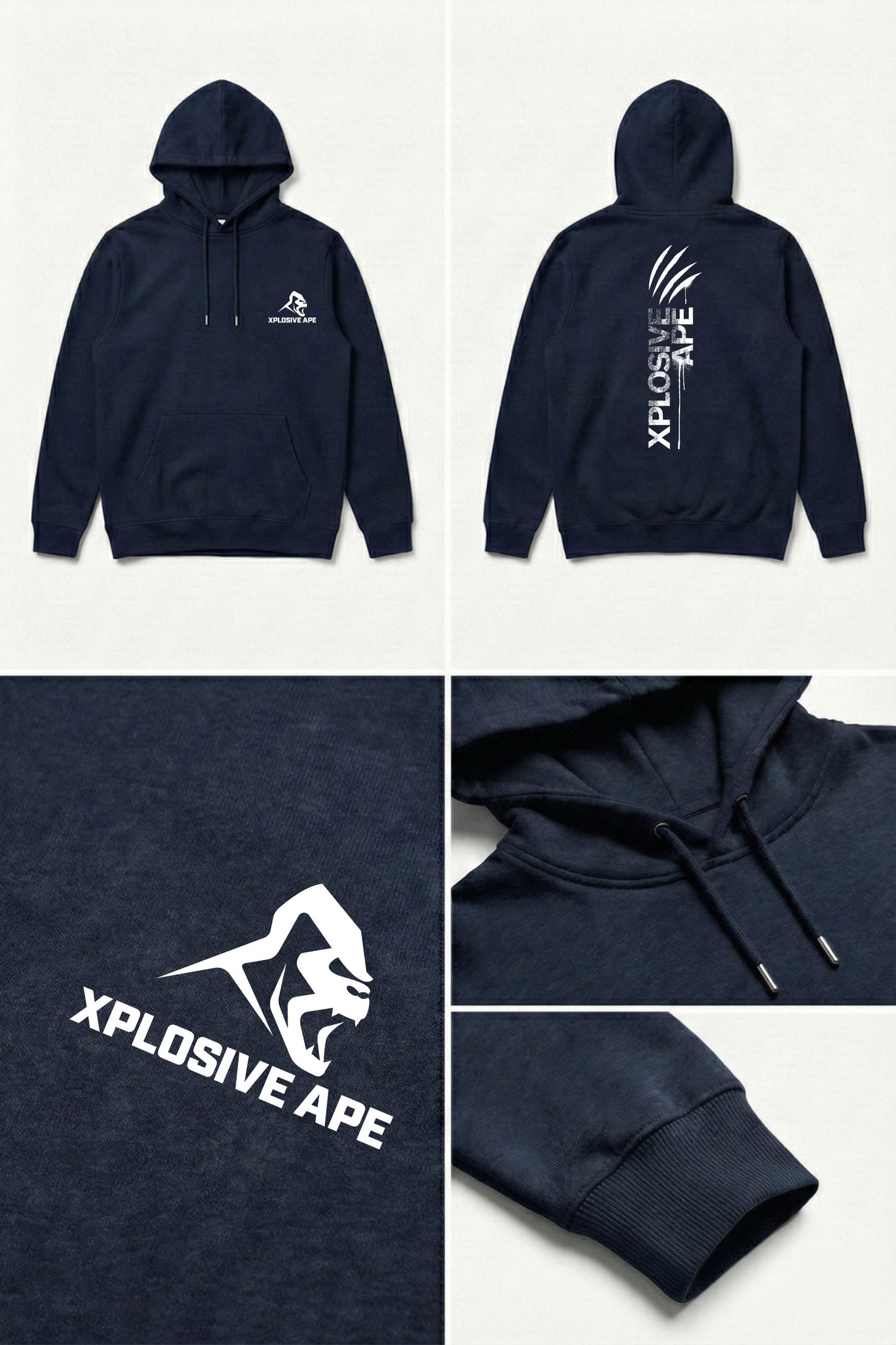 XAPE Claw V2 String Hoodie - Navy