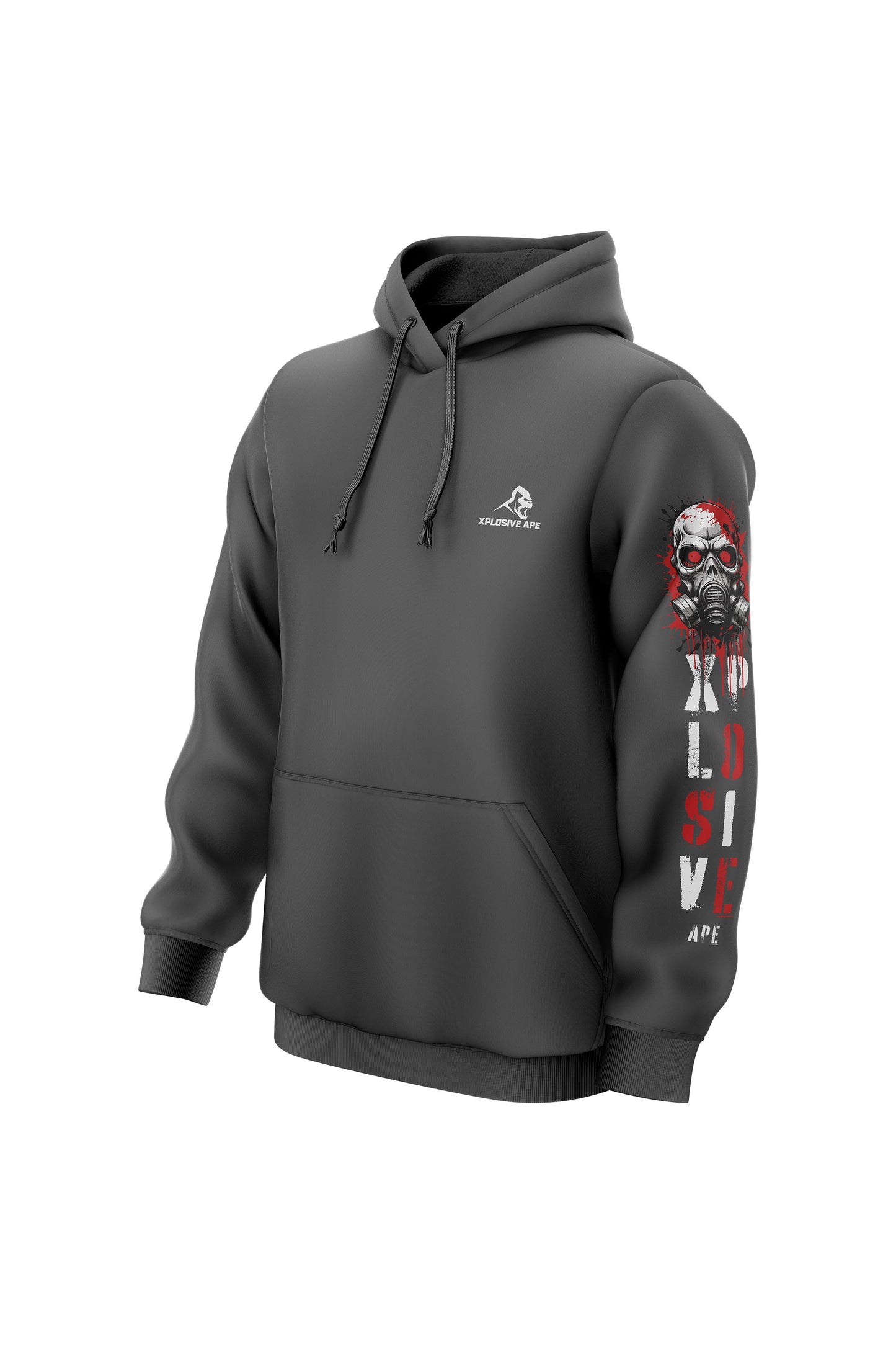 XAPE Bone Crusher String Hoodie - Charcoal