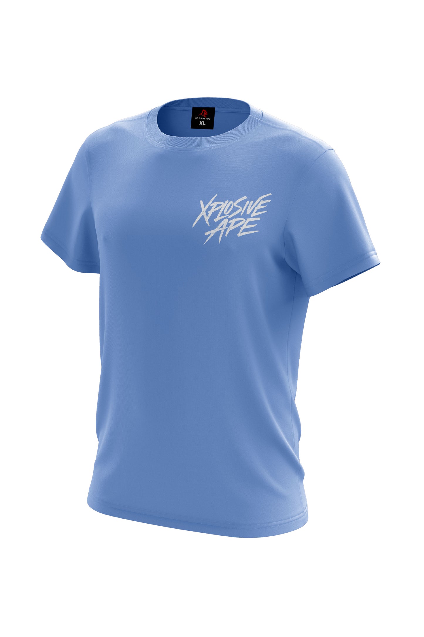 XAPE Classic Brush Script Tee - Carolina Blue