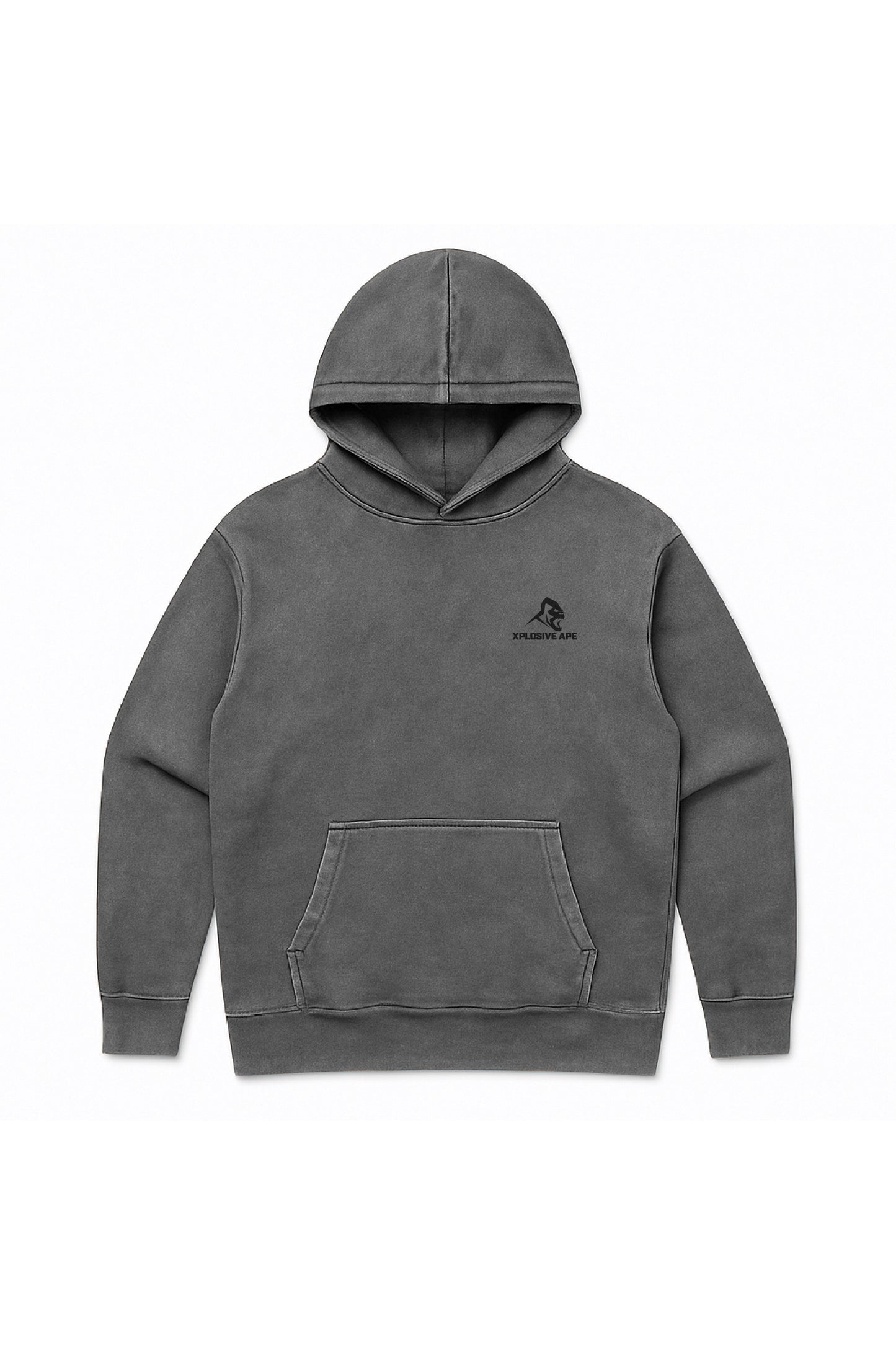 XAPE Essential Vintage Wash Hoodie - Charcoal
