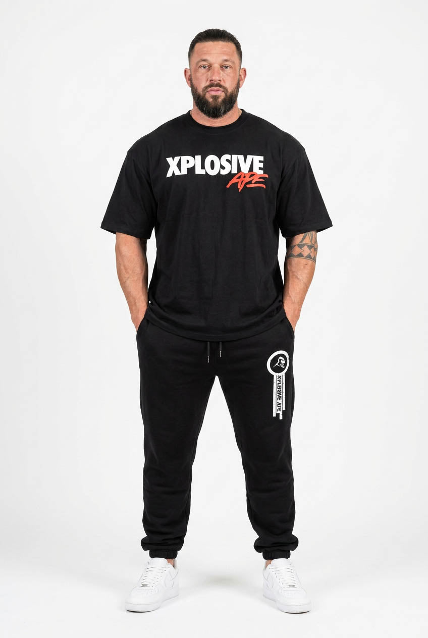 XAPE Panelled V4 Joggers - Black