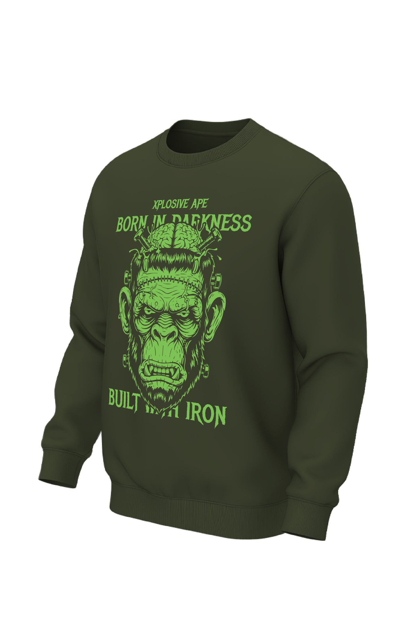 XAPE Frankenape V2 Sweatshirt - Forest Green