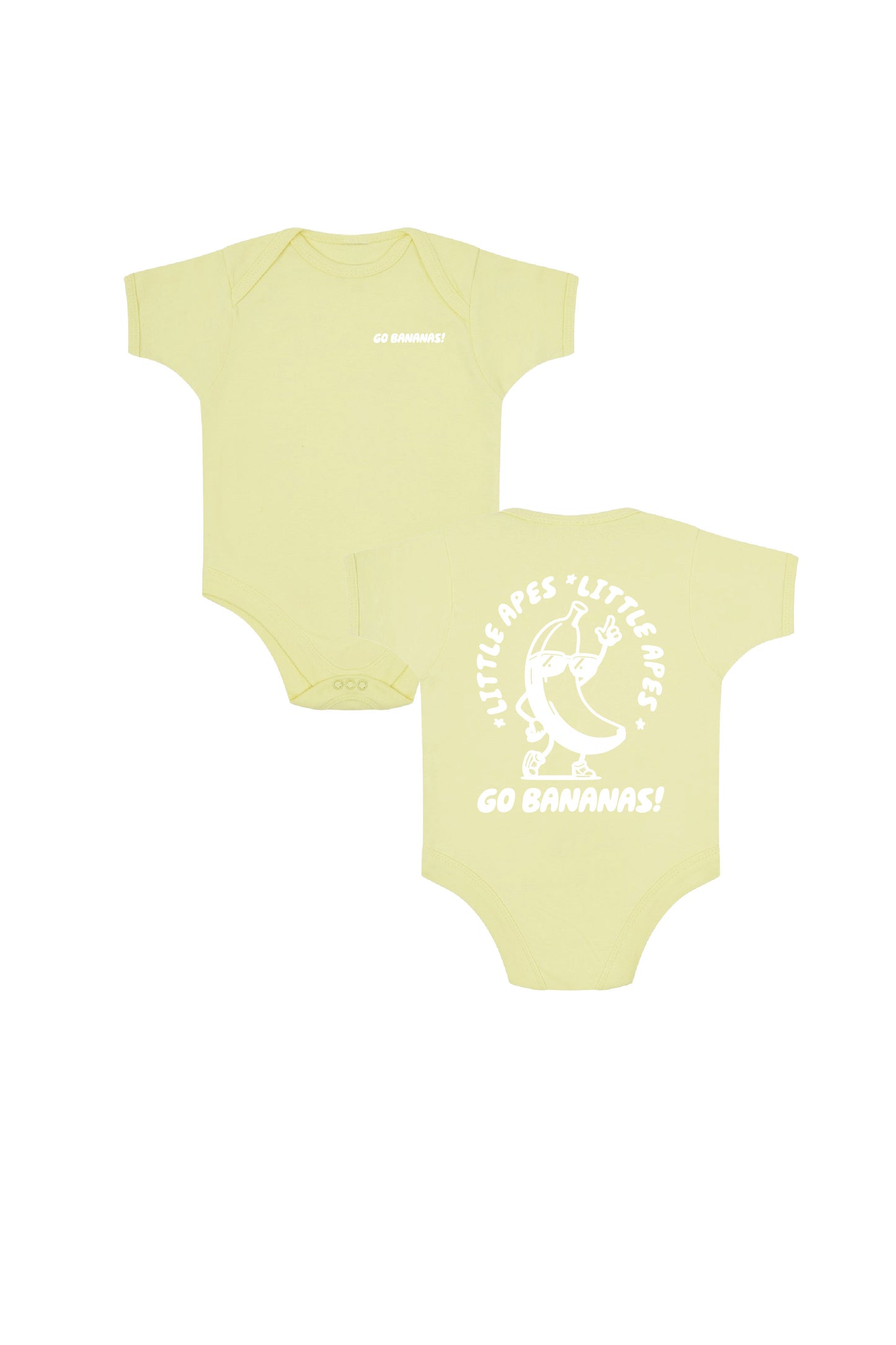 Little Apes Go Bananas Baby Body Suit - Yellow