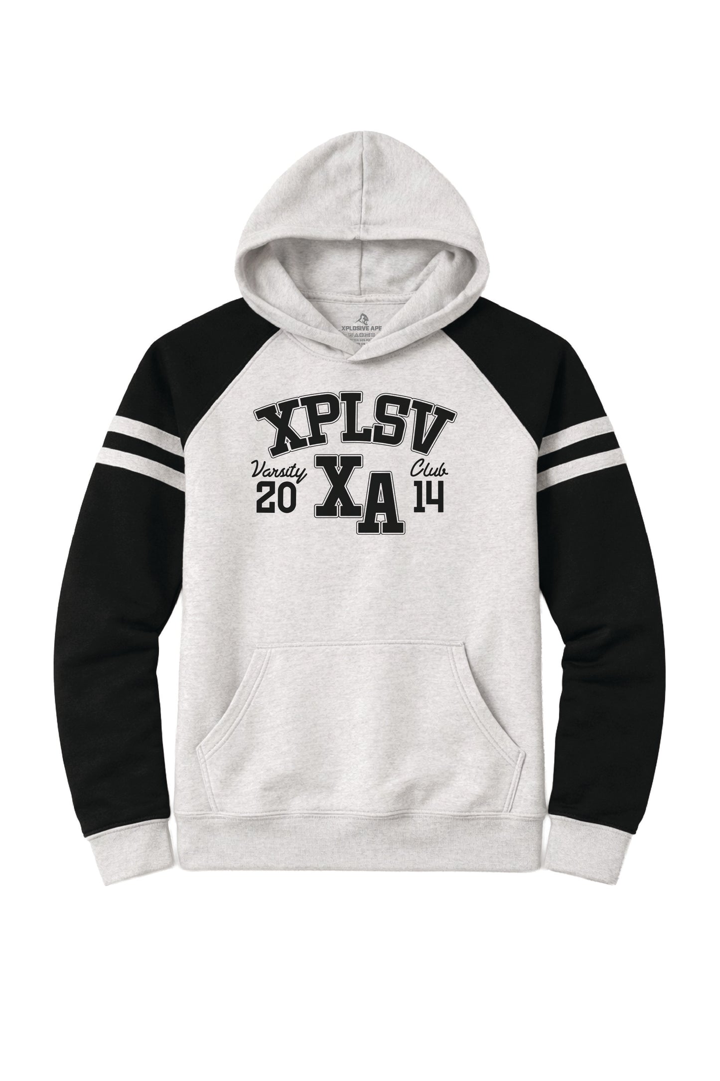 XAPE Speed Camp Raglan Hoodie - Oatmeal Heather/Black