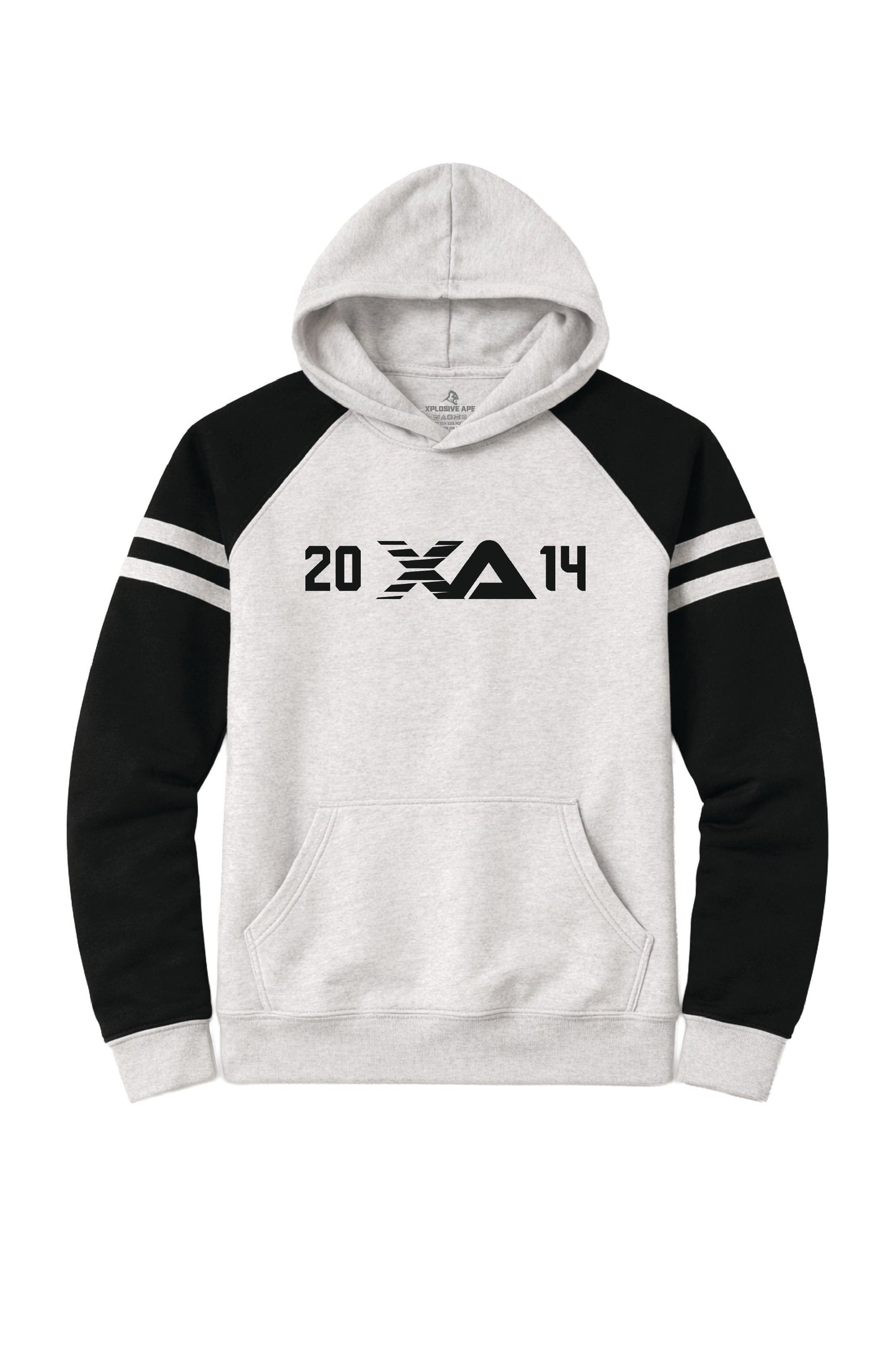 XAPE Blockline Raglan Hoodie - Oatmeal Heather/Black