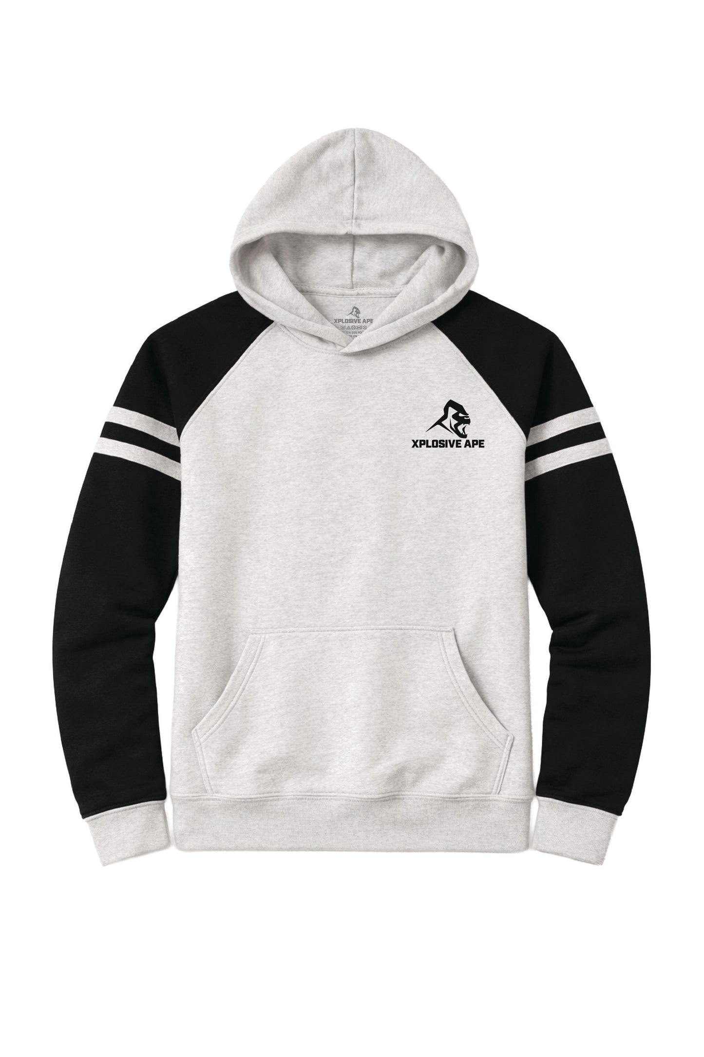 XAPE Classic Raglan Hoodie - Oatmeal Heather/Black