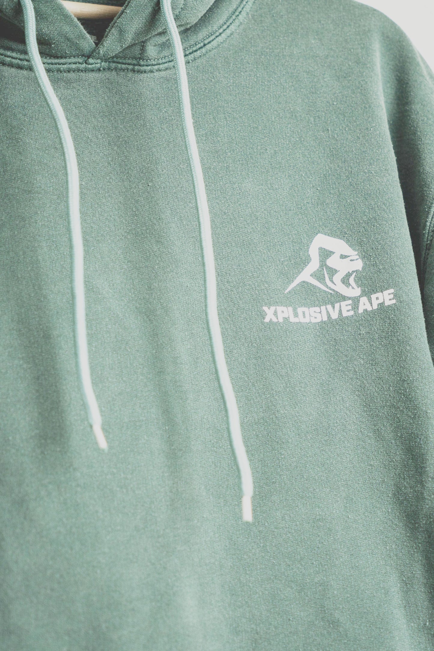 XAPE Vintage Wash String Hoodie - Sage