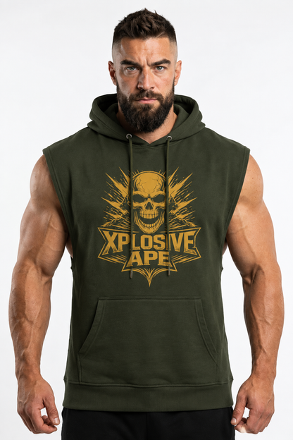 XAPE Apex Drop Arm Muscle Top - Khaki