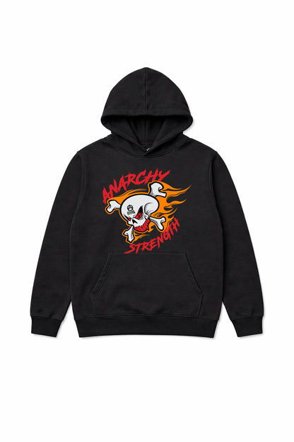 AS Skull On Fire Hoodie - Black