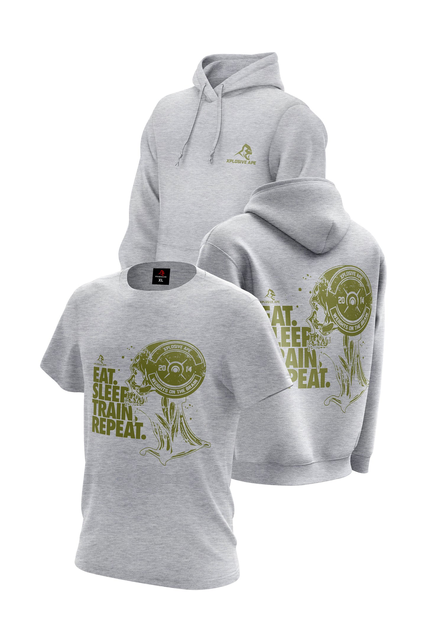 XAPE Addict Hoodie & Tee Combo - Sports Grey