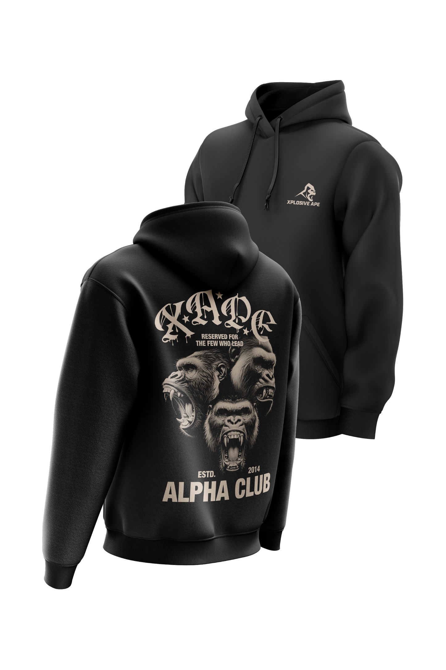 XAPE Alpha Club Reserved Hoodie - Black