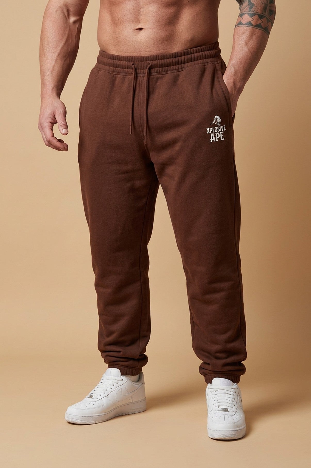 XAPE Classic Barbed Logo Joggers - Chocolate