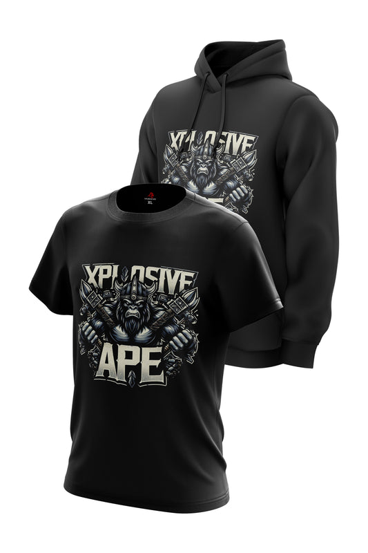 XAPE Berserker Hoodie & Tee Combo - Black