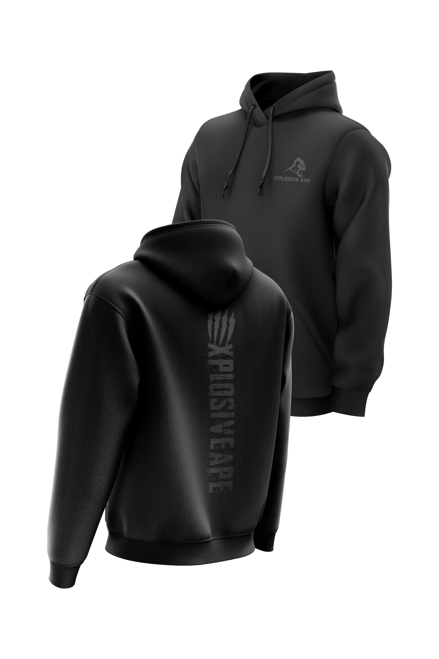 XAPE Claw Strike String Hoodie - Black