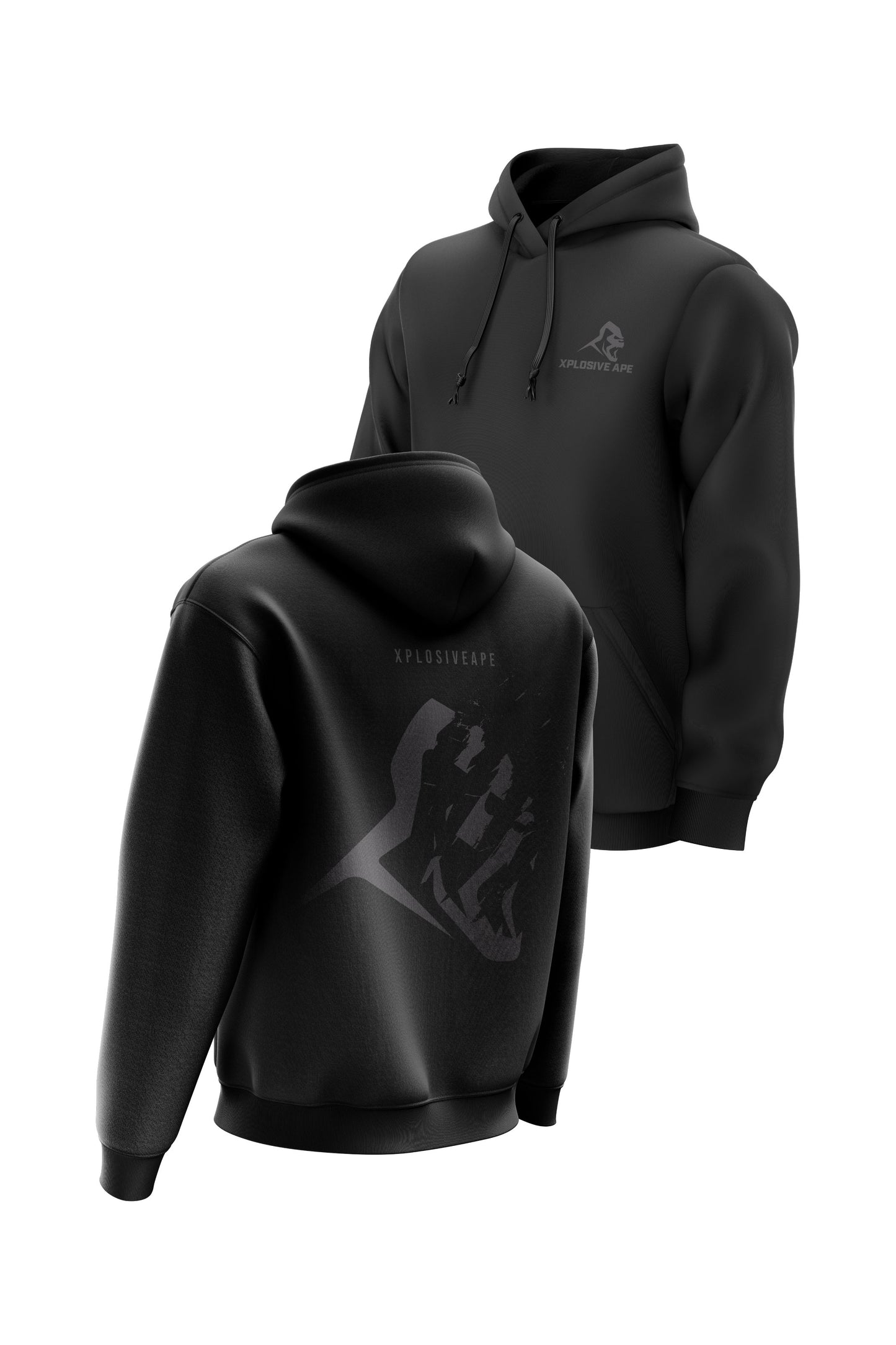 XAPE Rage Claw String Hoodie - Black