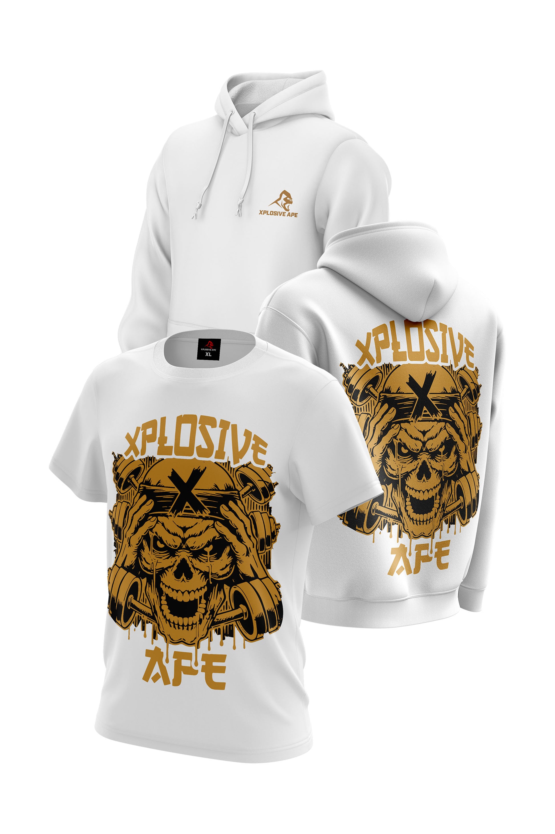 XAPE Brain Food Hoodie & Tee Combo - White