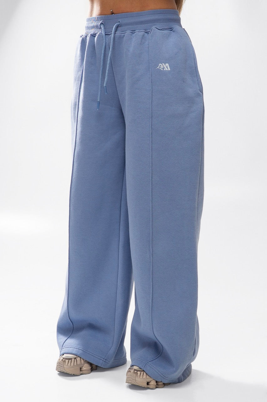 XAPE Core Logo Flared Joggers - Slate Blue