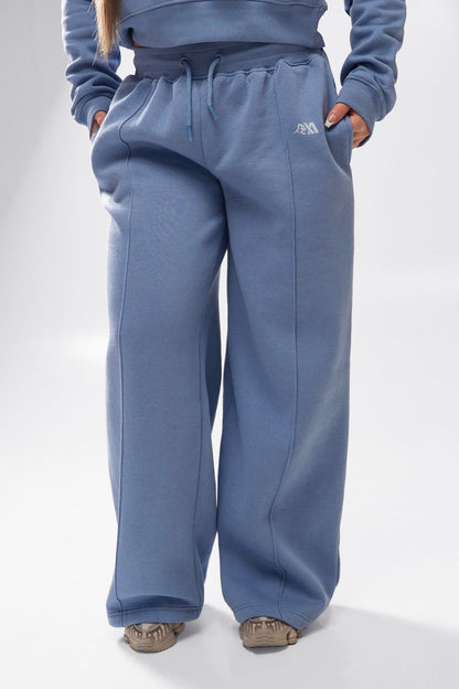 XAPE Core Logo Flared Joggers - Slate Blue