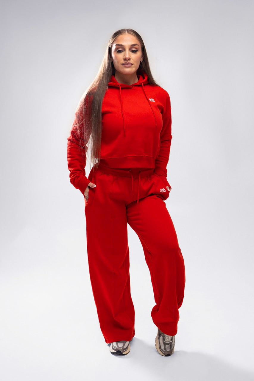 XAPE Core Logo Flared Joggers - Red