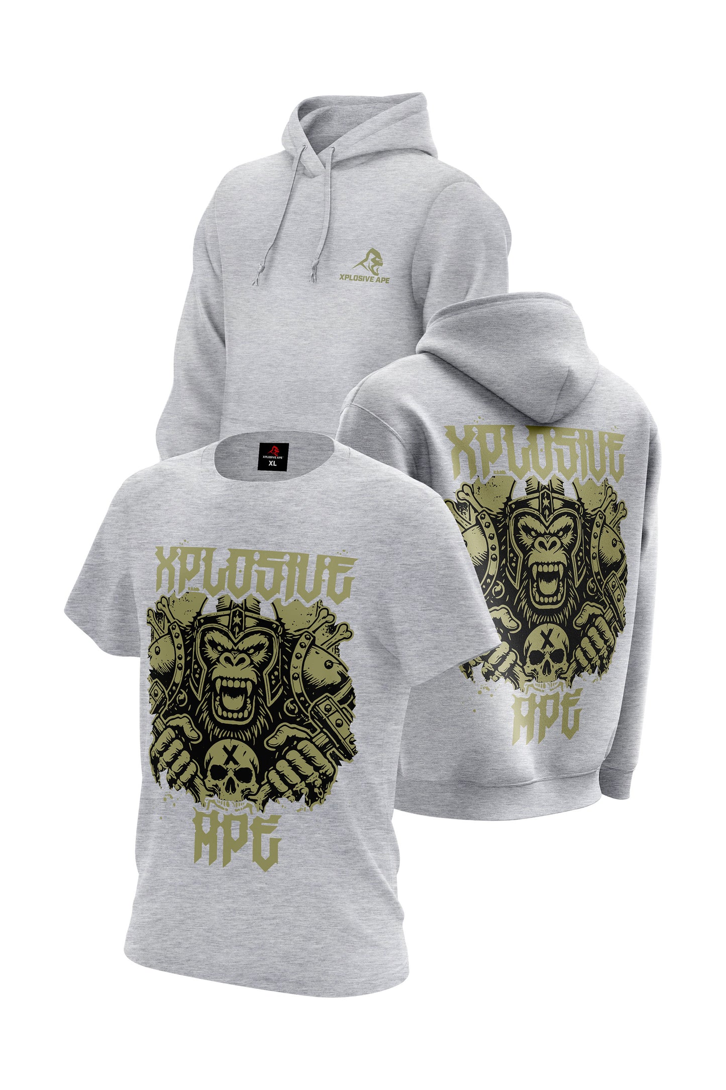 XAPE Captive Hoodie & Tee Combo - Sports Grey