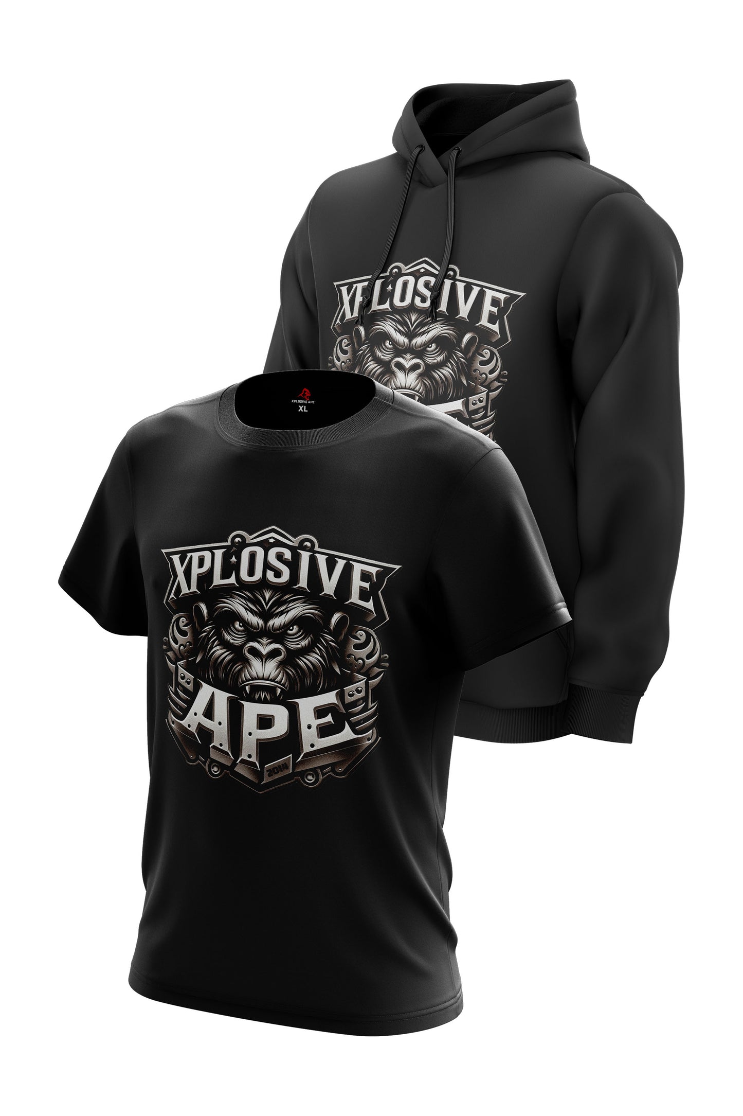 XAPE Clockwork Hoodie & Tee Combo - Black