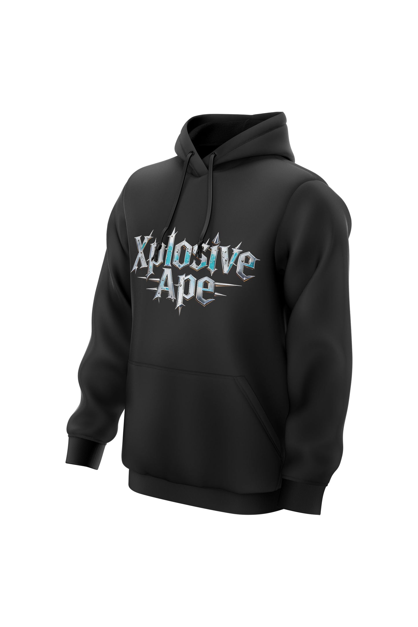 XAPE Cold Steel Script String Hoodie - Black