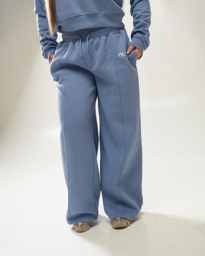 XAPE Core Logo Flared Joggers - Slate Blue