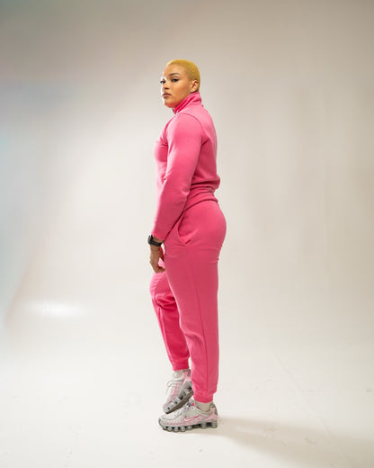 XAPE Core Logo Quarter Zip - Dusty Pink