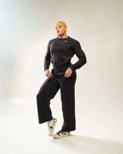 XAPE Core Logo Wide Leg Joggers - Black