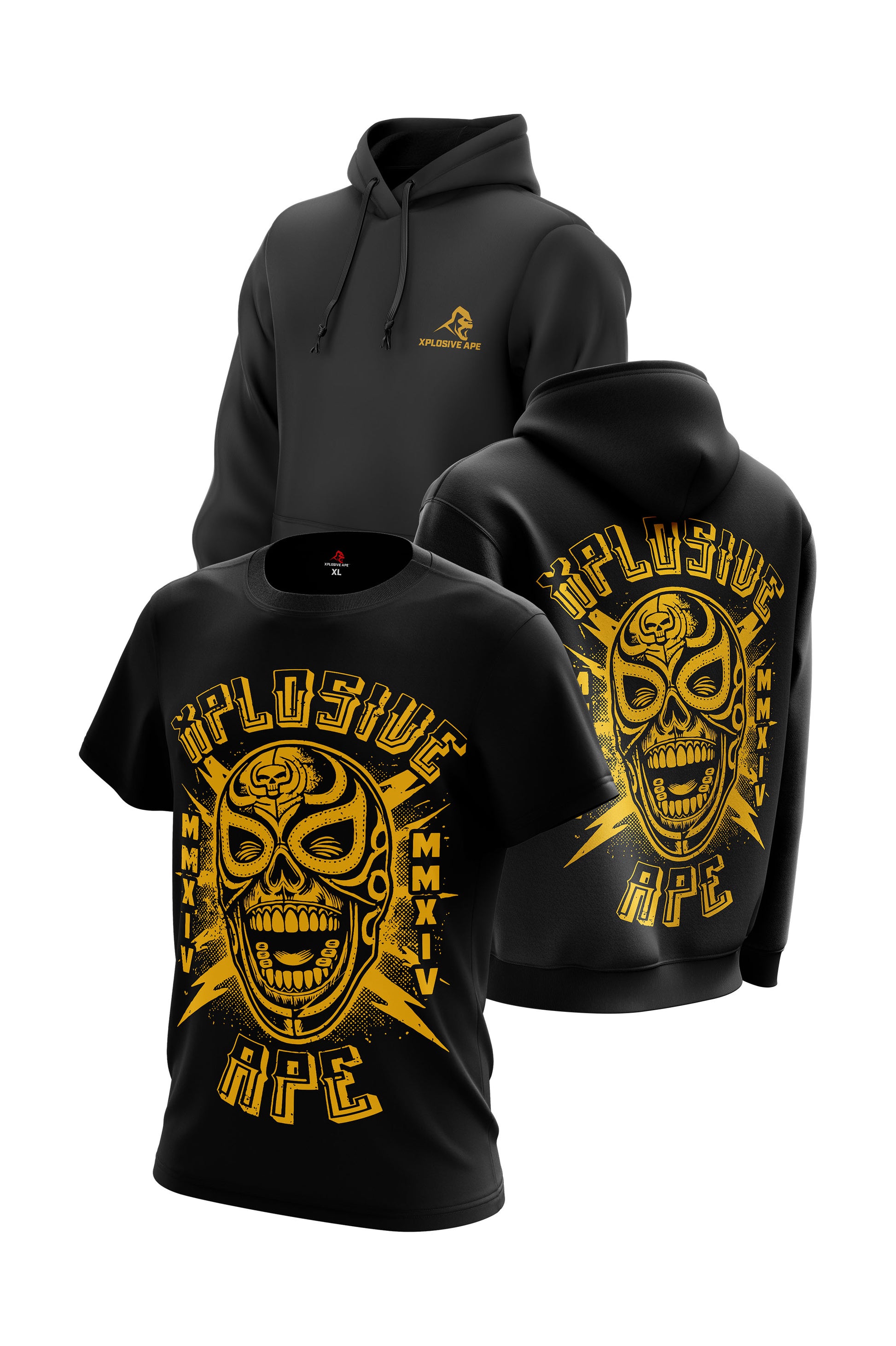 XAPE Day Of The Dead Hoodie & Tee Combo - Black