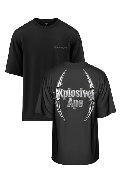 XAPE Double Fang Oversized Tee - Black