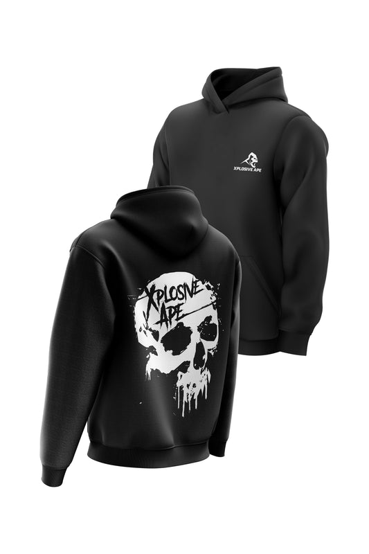 XAPE Dripping Skull Hoodie - Black