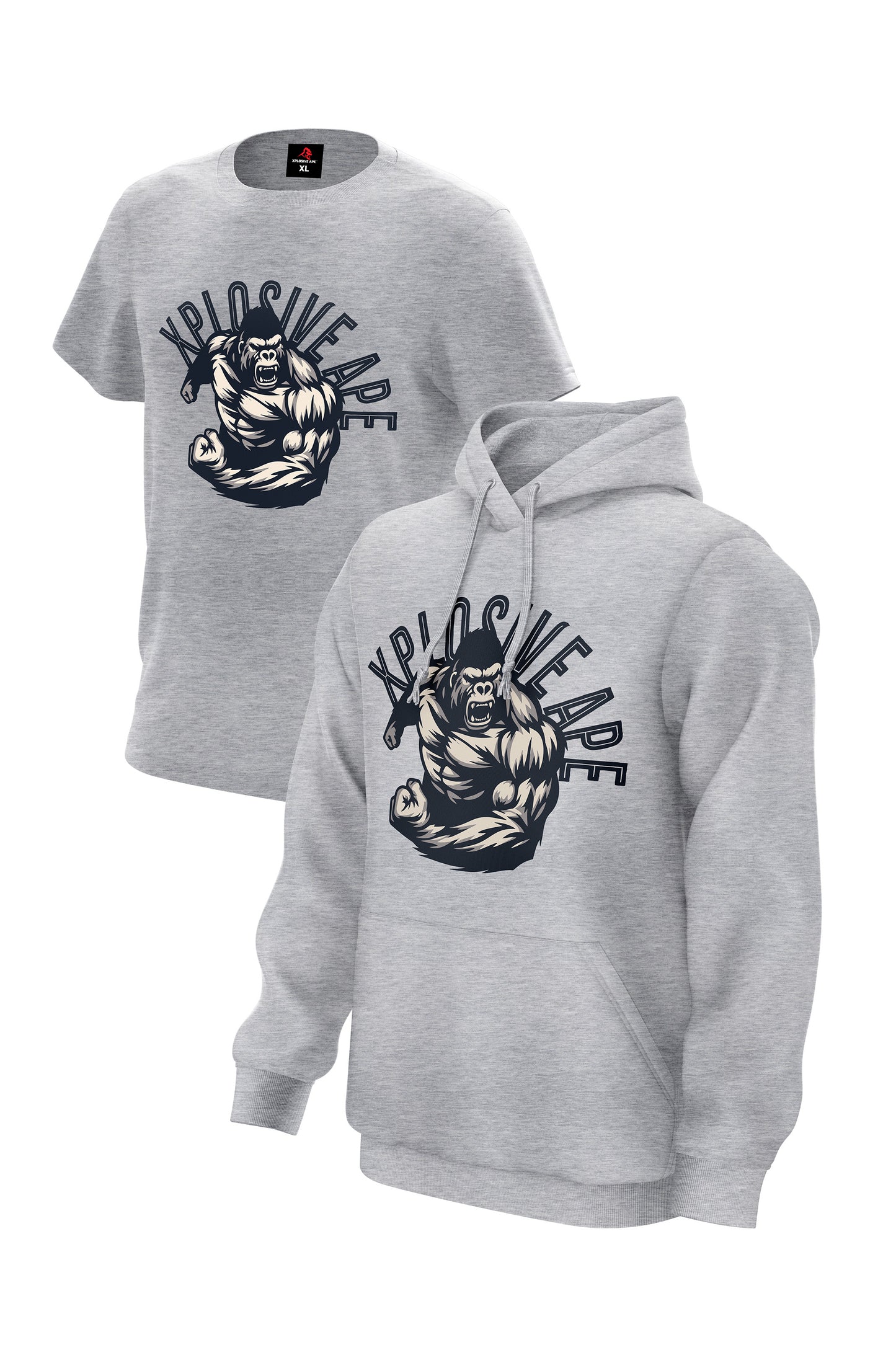 XAPE Ferocity V2 Hoodie & Tee - Grey