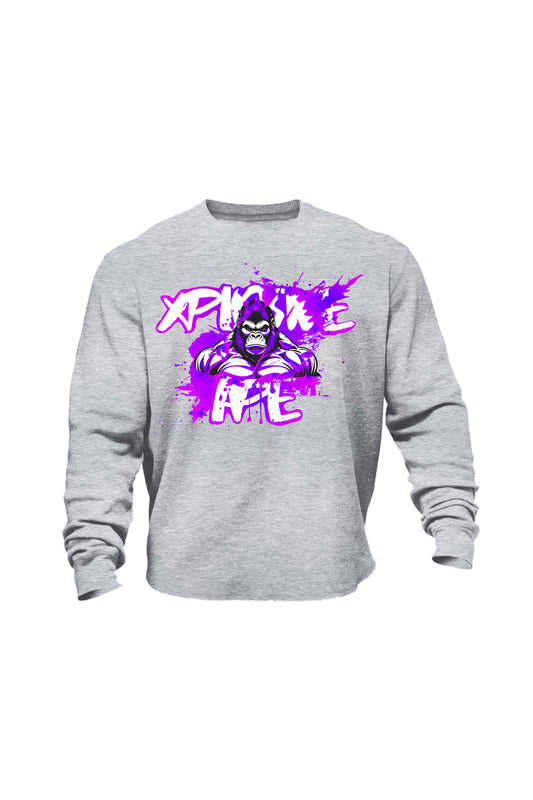 XAPE Splatter Graffiti V1 Sweatshirt - Grey Marl