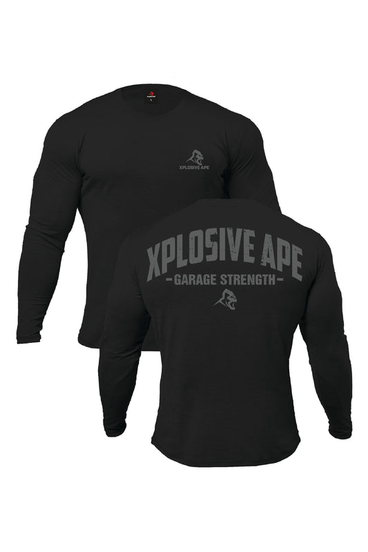XAPE Garage Strength V2 Long Sleeve Tee - Black