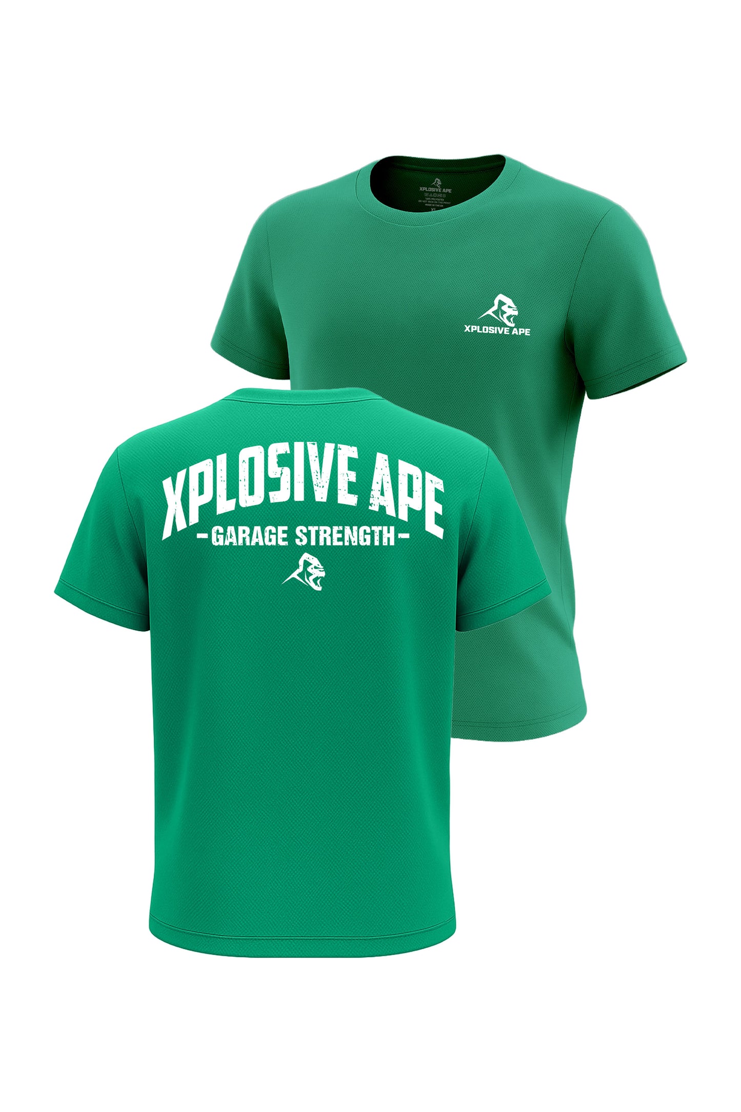 XAPE Garage Strength Tech Tee - Kelly Green