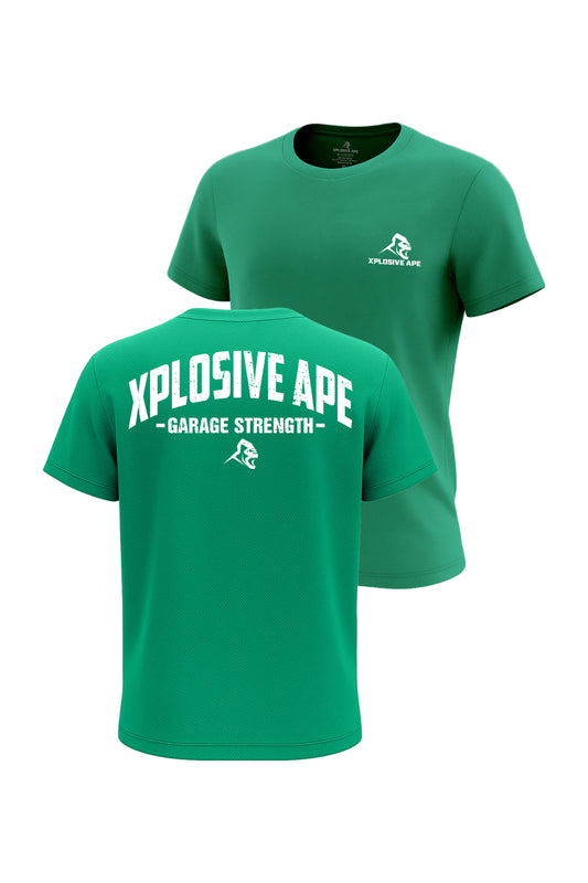XAPE Garage Strength Tech Tee - Kelly Green