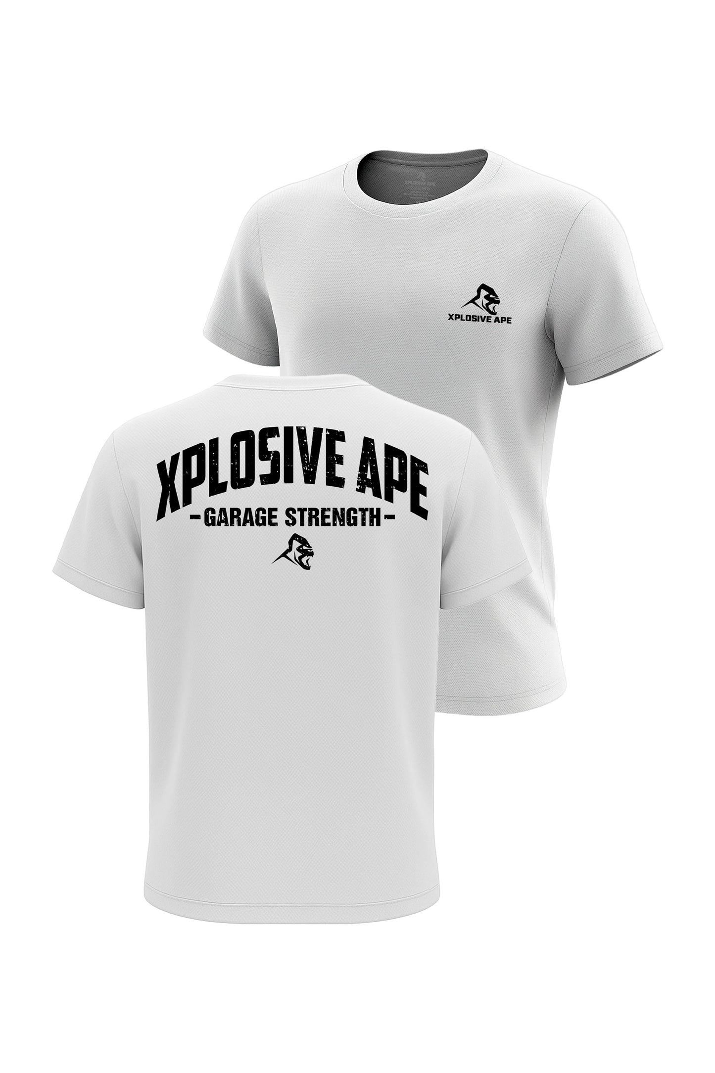 XAPE Garage Strength Tech Tee - White