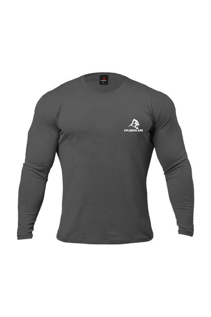 XAPE Garage Strength V2 Long Sleeve Tee - Charcoal