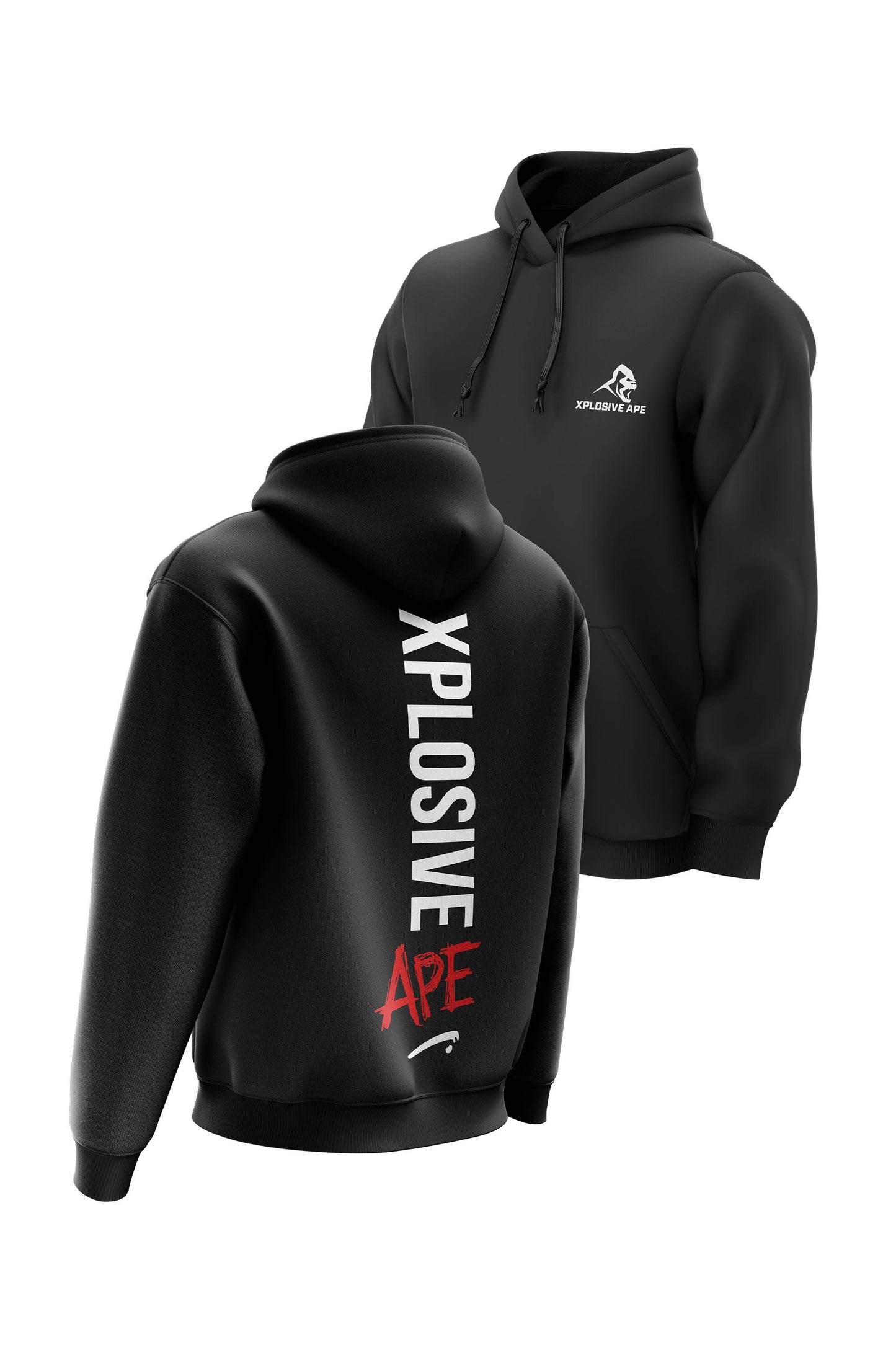 XAPE Graffiti V2 String Hoodie - Black