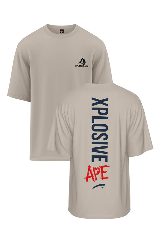 XAPE Graffiti V2 Oversized Tee - Sand