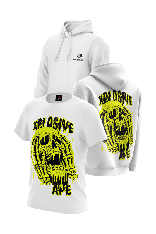 XAPE Grilled Cheese Hoodie & Tee Combo - White